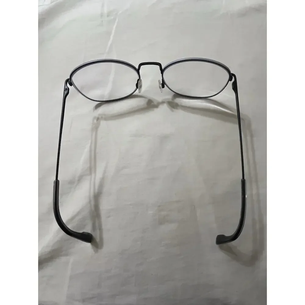 McAllister Eyeglasses Frames Black White Rim MC4500 54-19-140 Designer Round